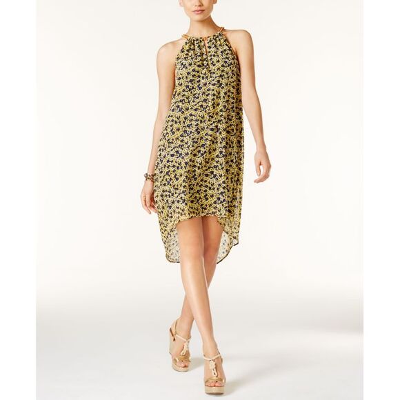 Michael Michael Kors Petite Lydia Printed High Low Halter Dress - Picture 1 of 4